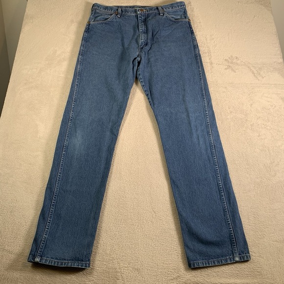 Wrangler Other - Vintage Wrangler 13MWZ Jeans Mens 38x36(36x36) Medium Wash Straight Made USA 90s